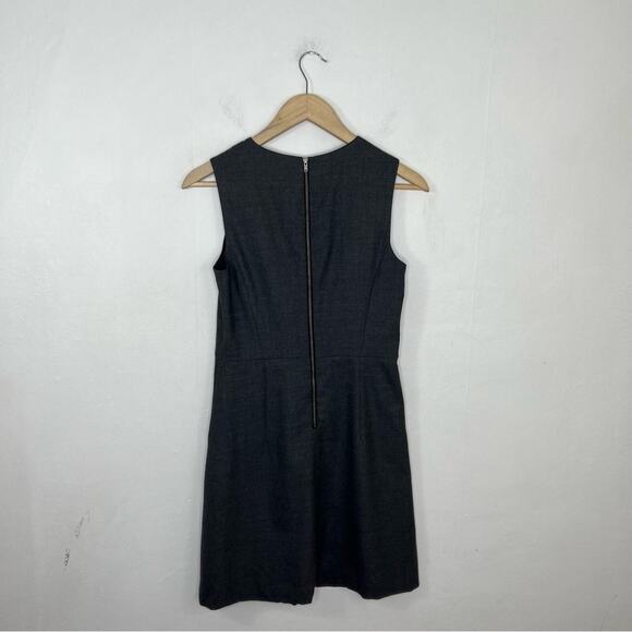 Theory Colette Charcoal Gray Wool Blend Sheath Dress Size 2 - Picture 2 of 14